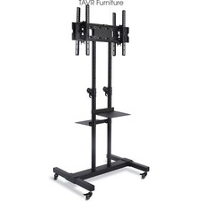 Dual Mobile TV Stand Rolling