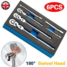 6Pcs 1/4" 3/8" 1/2" Flex Head