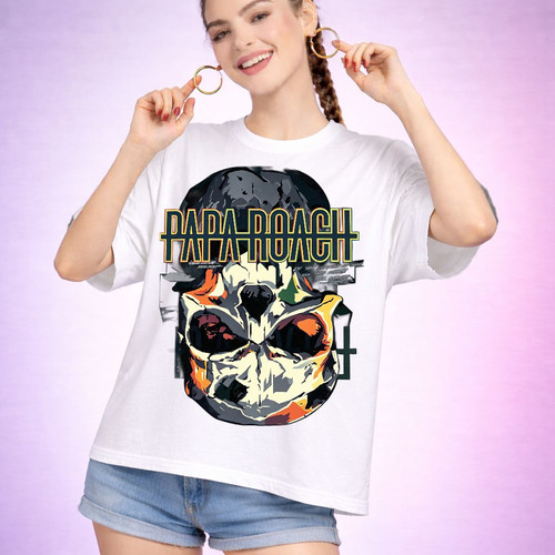 Papa roach skull shirt - skull, t-shirt
