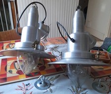 Pair Of Antique / Vintage Style Fishermans Ceiling Lights .