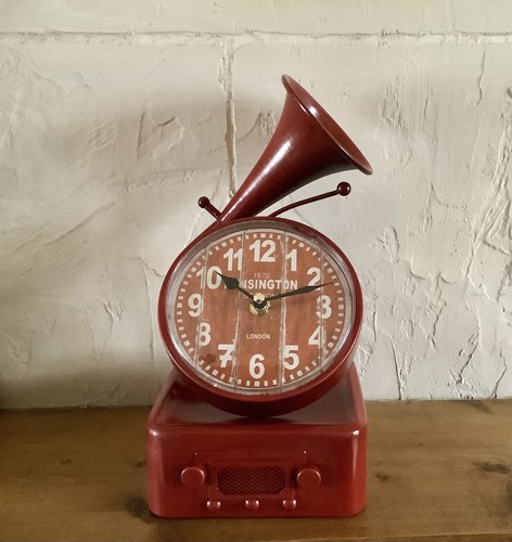 Clock iron gramaphone - clock,