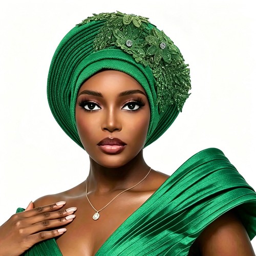 Nigerian aso oke auto gele - nigerian,