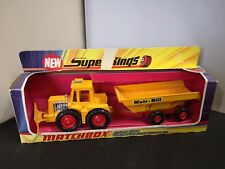 P711-MATCHBOX SUPERKINGS K-5 MUIR HILL TRACTOR AND TRAILER WITH BOX