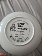 Franklin Mint Limited Edition Plate 'Teddy's First Christmas'