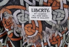 Vintage NEW LIBERTY of LONDON Knot Woollen Wool 1.2x1.25m Scarf Made In England