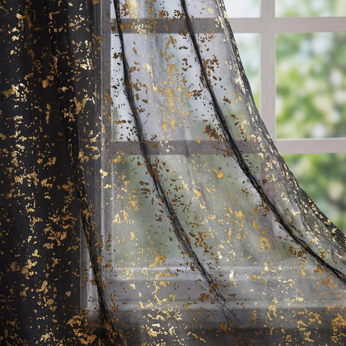 Black sheer curtains for - black,