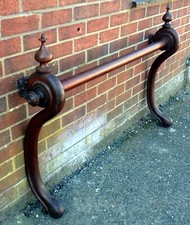 Georgian Regency antique solid Cuban mahogany country house bathroom towel rail