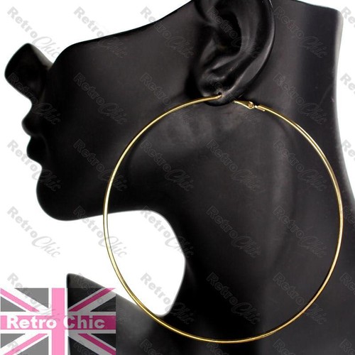 Large hoop earrings thin - hoop,