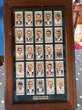 Set 50 Framed Cigarette Cards of 1934 Cricketers