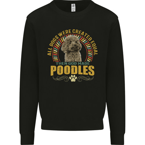 Poodle dog mens sweatshirt - a,