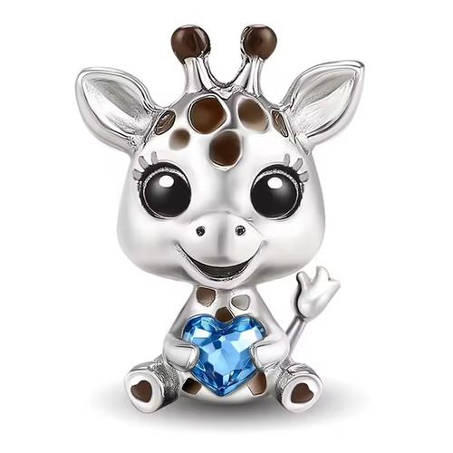 Giraffe charm bead 925 - bead,