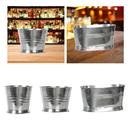 Metal container for ice and - metal,