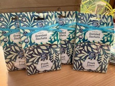 16 x Fresh Linen Scented Sachets Wardrobe Fresh  Drawer  Car Caravan  16 Packs