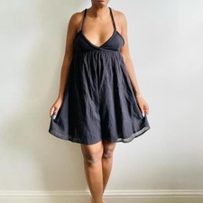 Zara Black Playsuit With Woven