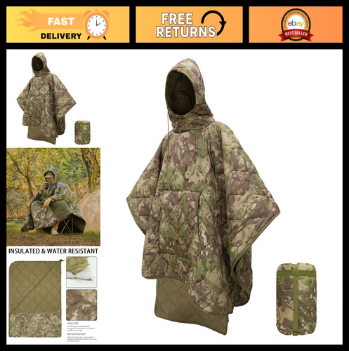 Poncho liner hoodie with - poncho,