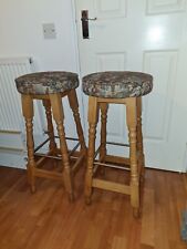 Vintage Tall Pub Bar Stools Traditional High Chair 2 Available. Vintage Tapestry