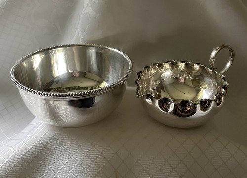 Two pieces silver plate - two,