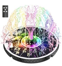 SZMP Solar Fountain 2025 Upgraded, 6W Remote Bird Bath Fountain, 4000Mah Solar W