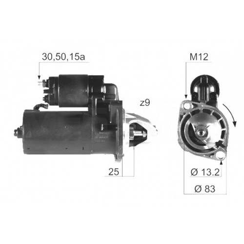 Starter motor em472q - starter,