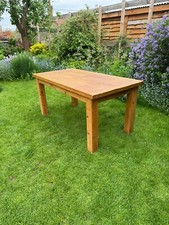 Pine 8 Seater Dining Table Rustic Oak Effect Country Kitchen