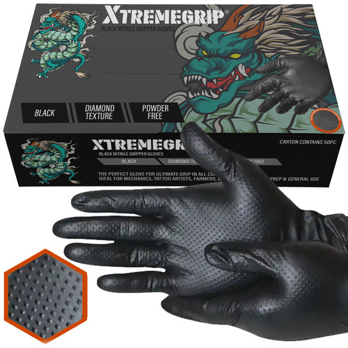 Black nitrile disposable - black,
