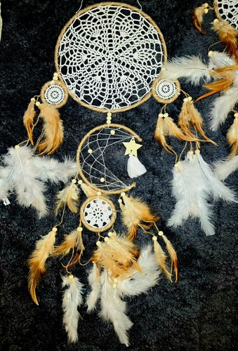 Dream catchers with - , feathers-
