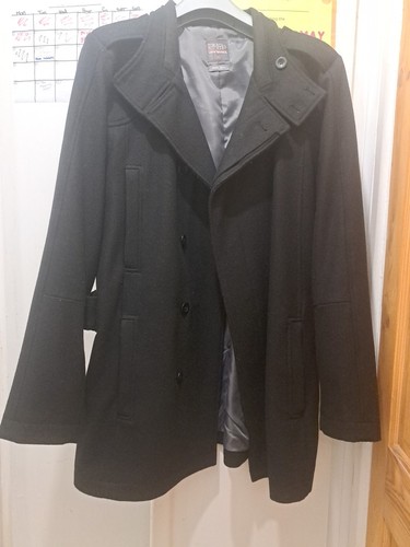 Mens jeff banks wool rich - rich, coat