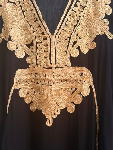 Moroccan kaftan abaya black - kaftan,