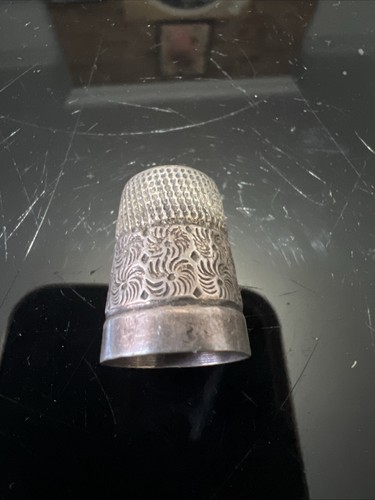 Silver antique thimble - silver,