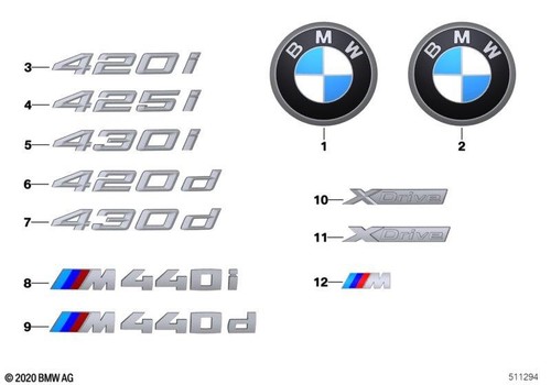 Bmw genuine emblem - bmw, fits