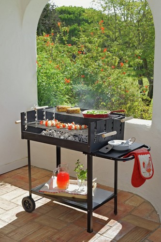 Outdoor trolley charcoal - outdoor,