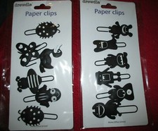 6 NOVELTY PAPER CLIPS Good
