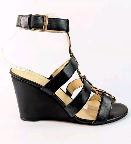 Nine west black leather - nine, wedge