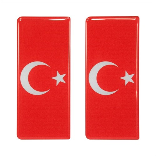 98x42mm turkey turkish flag - 2x,