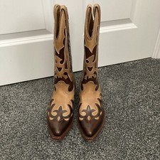 Leather Cowboy Boots  Size 36