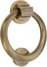 Infinity Decor Antique Brass Victorian Style Ring Door Knocker 110mm – Solid 