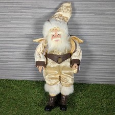 Vintage Gold Christmas Santa