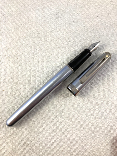 Vintage brushed steel