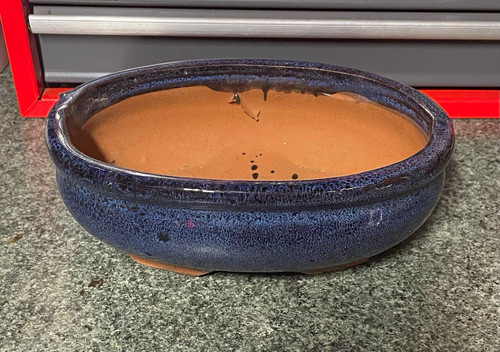 Bonsai pot oval glazed ceramic - bonsai,