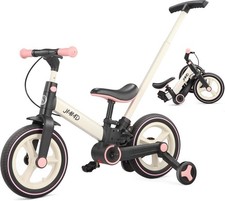 Balance Bike with Training Wheels and Pedals, Kids Push Bike with Adjustable...