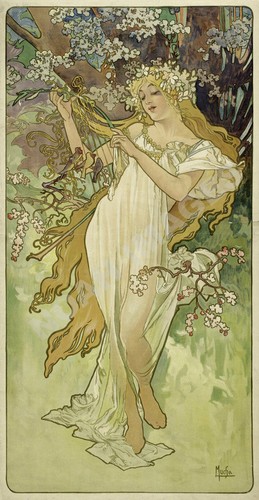 Mucha les saisons printemps - les,