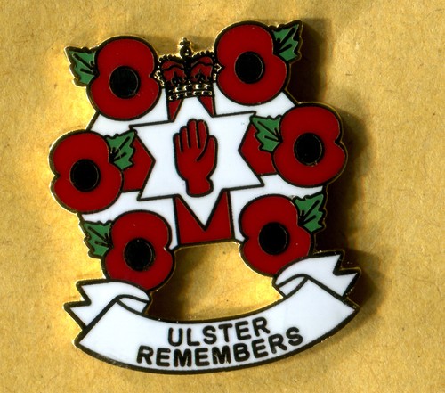 Ulster remembers poppy lapel - remembers,