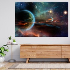 Planet Twin Ring Giant Space