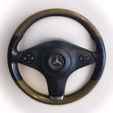Mercedes W219 CLS GRAND EDITION 2010 WOOD STEERING WHEEL + LEATHER AIRBAG