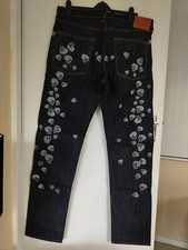 Evisu Jeans W36 Embroidered Skulls Rare