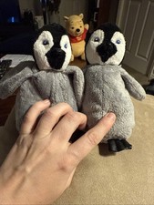 Happy Feet Mumble Penguin in Reversible Egg Soft Plush Figure Toy 6” Persil X 2