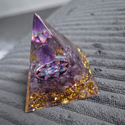 Natural amethyst orgone resin - amethyst,