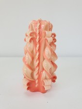 Vintage Hand Carved Pink &