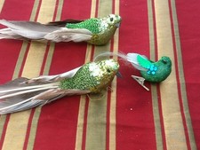 Green Sparkly Bird Decorations Set of 3 from Homesense/TK Maxx Christmas Decor