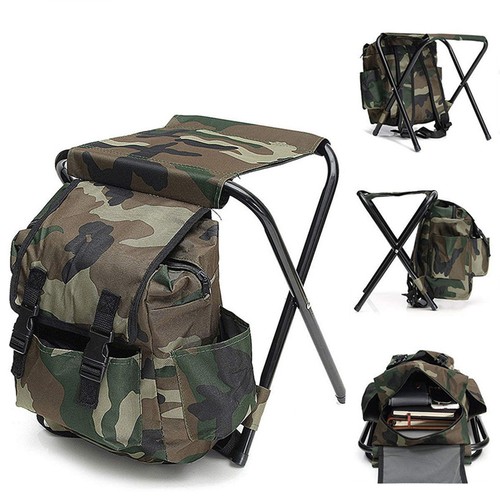 Folding camping stool - 2-in-1,